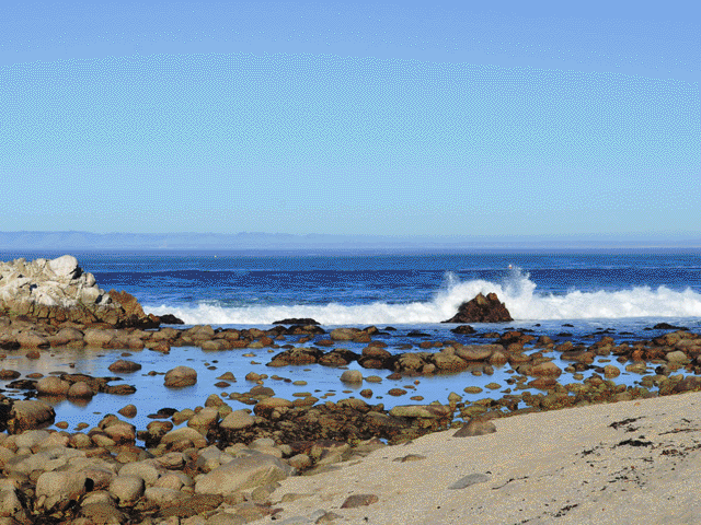 Waves Breaking on Beach